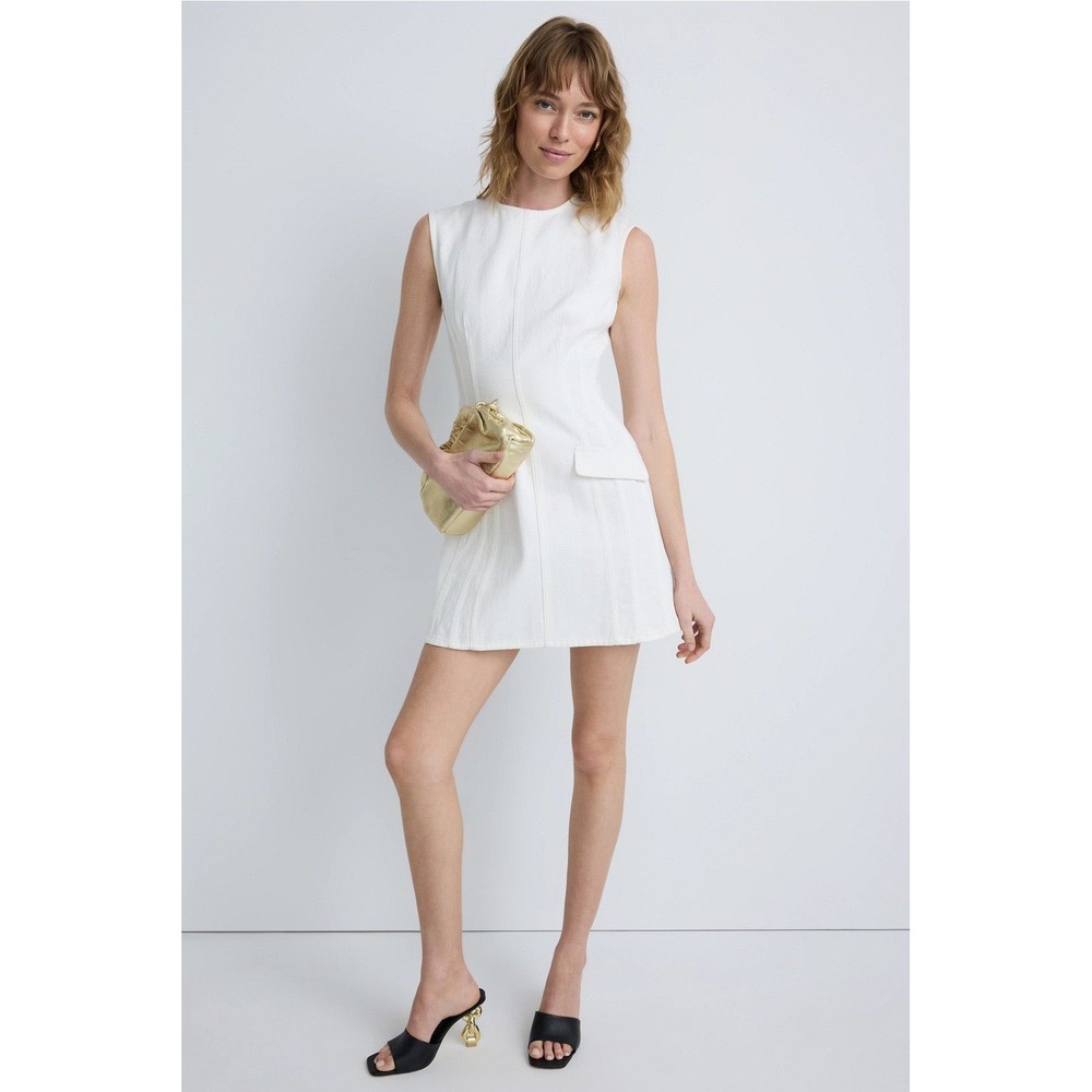 White Aknvas Adele Mini Dress Size(2) - Picture 1 of 6